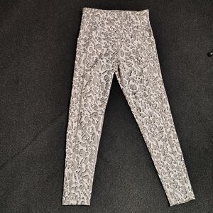 Calvin Klein Brown Performance Leggings Animal Print Yoga Activewear Size Small